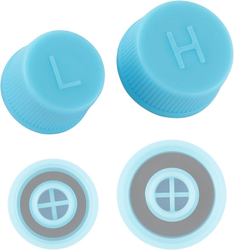 Stacool غطاء صمامات مكيف الهواء للسيارة 2PCS، أغطية منفذ الضغط المنخفض للسيارة باللون الأزرق وأغطية الضغط العالي لنظام مكيف الهواء R134a، ملحقات مكيف الهواء للسيارات والشاحنات وسيارات الدفع الرباعي (2PCS) - Image 5